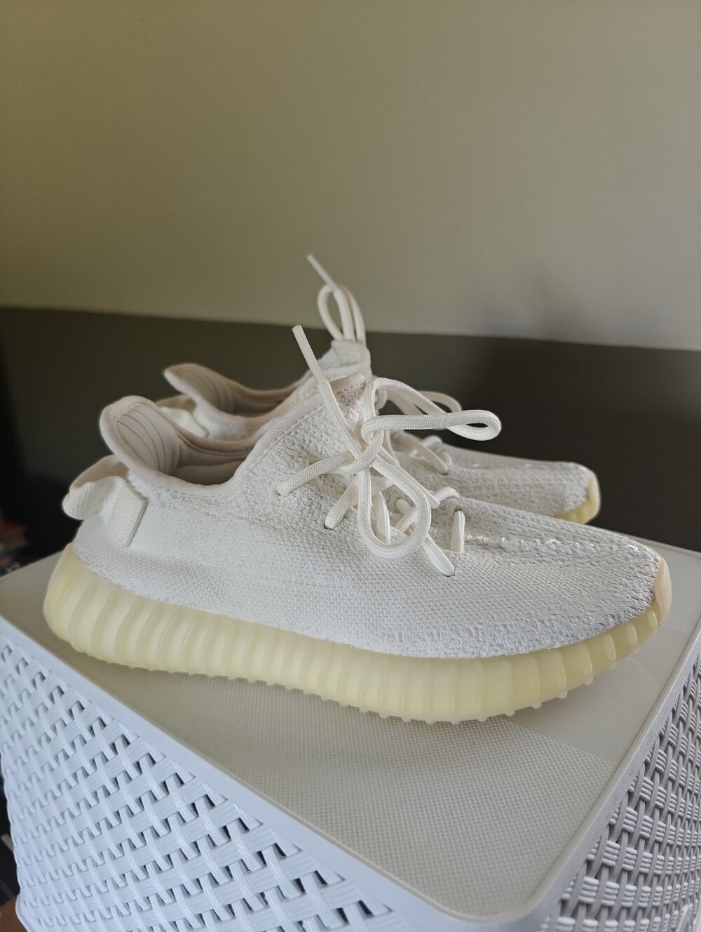 Adidas Yeezy Boost Cream And White